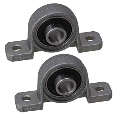 Image of BQLZR Gray Zinc Alloy 8mm Bore Ball Bearing Pillow Block Mounted Support Machine Axle Self adjust Pack of 2