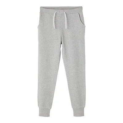 Image of NAME IT Girl&#039;s Nkflena Sweat Pant Bru Noos Shorts, Grey Melange, 9 Years