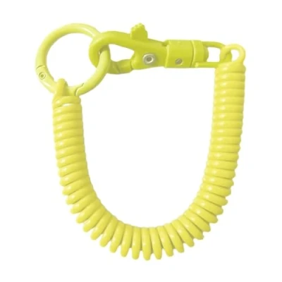 Image of Spirals Spring Coil Stretchy Keychain Retractable Elastic Anti Lost Keyring Theftproof Coiled Key Holder