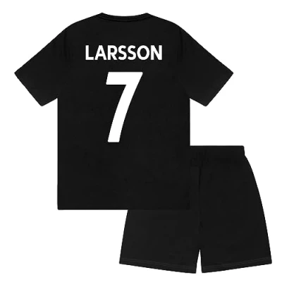 Image of Celtic FC Boys Larsson 7 Sublimation Short Pyjamas Green 12 13 Years