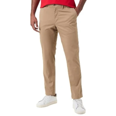 Image of Tommy Hilfiger Men&#039;s Chino Denton Printed Structure Mw0mw35637 Chino, Khaki (Safari Canvas), 34W / 34L