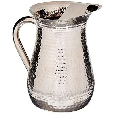 Image of Elegance 72605 Hammered Pitcher, Silver