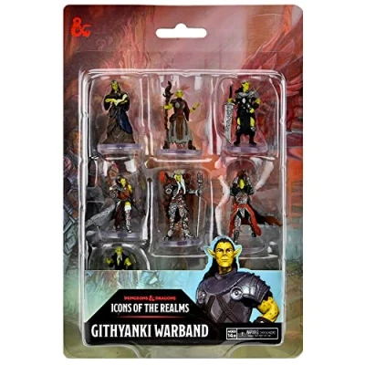 Image of Dungeons &amp; Dragons D&amp;D Icons of The Realms: Githyanki Warband 7 Pre Painted Figure Set, RPG Miniatures