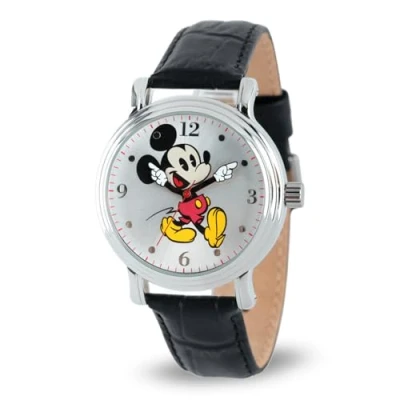 Image of Disney Women Analogue Quartz Watch with Faux Leather Strap W001872