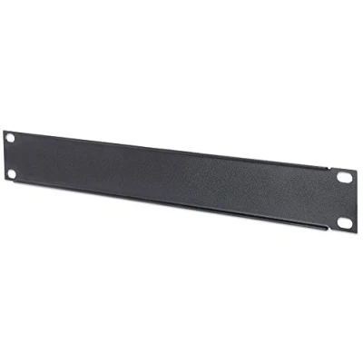 Image of Intellinet 10 Inch Blank Panel, 1U Cover for Unused Space in Cabinet, Metal, Black