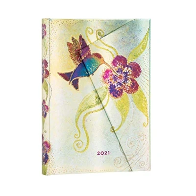 Image of Paperblanks 12 Month Calendar 2021 Hummingbird Day Overview Midi (130 x 180 mm), DD6698 9