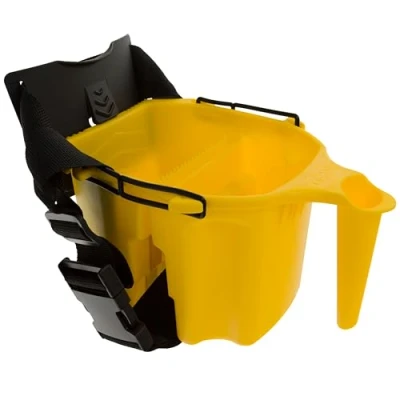 Image of Coral 73621 Paintwiz 1.25 Litre Paint Kettle Pail with Belt and Ladder Straps Safer use Roller or Brush