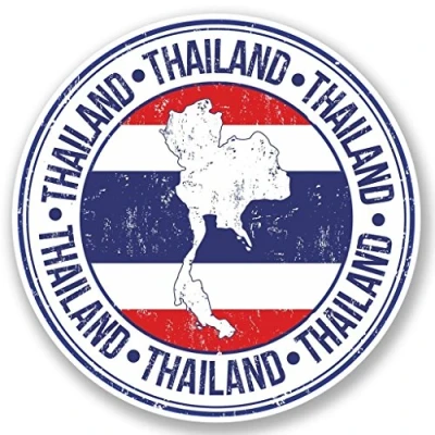 Image of 2 x 10cm/100mm Thailand Vinyl Sticker Decal Laptop Travel Luggage Car Bike Sign Fun #5165