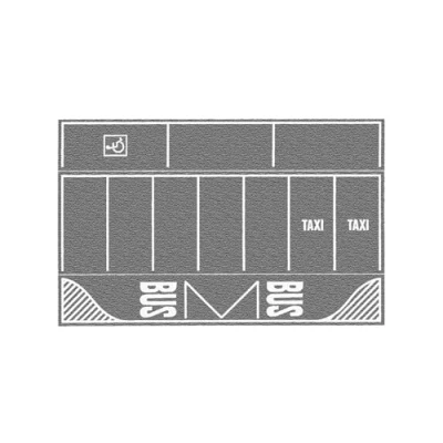 Image of Noch 60720 22 x 14 cm Car Park Grey Landscape Modelling (2 Piece)