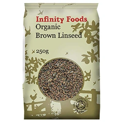 Image of Infinity Foods Organic Whole Brown Flax Seeds [Linseed] 250g