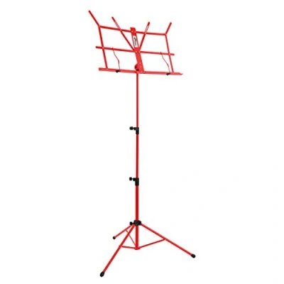 Image of Portable Folding Music Stand Red