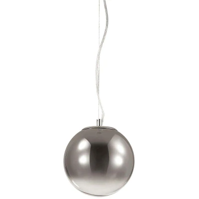 Image of Mapa 1 Light Globe Ceiling Pendant Chrome Shade