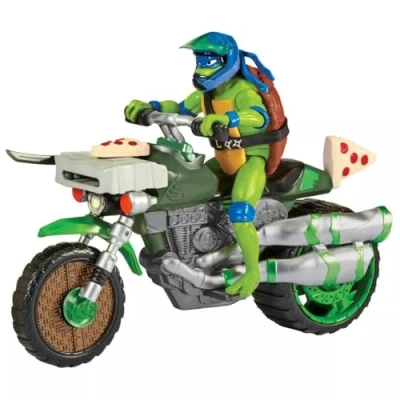 Image of Teenage Mutant Ninja Turtles: Mayhem Kick Cycle with Exclusive Leonardo Figure. Ideal present for boys 4 to 7 years and TMNT fans!
