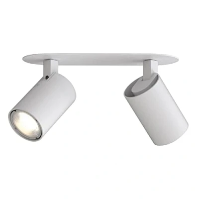 Image of Ascoli Twin Recessed 2 Light Spotlight Textured White, GU10