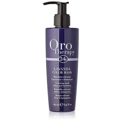 Image of Fanola Oro Therapy Coloured Hair Mask, Shine and Hydration, 250 ml (Pack of 1),Lavender