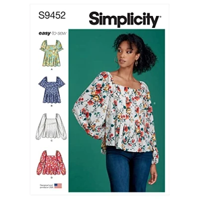 Image of Simplicity Sewing Pattern S9452 Misses&#039; Tops