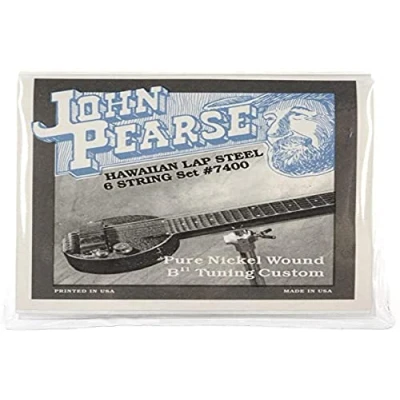 Image of John Pearse Strings 7400 For Hawaiin Lap Steel 6 String Guitar Pure Nickel Wound B11 Tuning