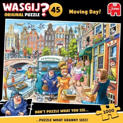 Image of Wasgij Original 45, Moving Day Unique 1000 Piece Jigsaw Puzzles for Adults Colourful, Challenging &amp; Brainteasing Pcs Puzzle 100% Recycled Cardboard Pc Jumbo