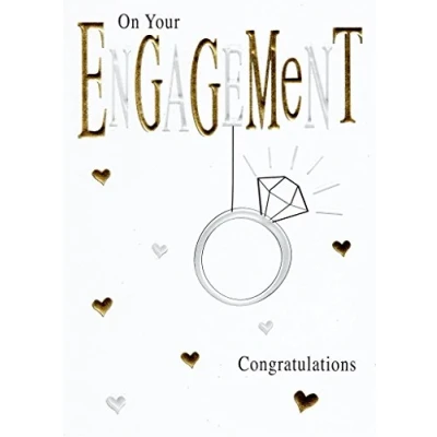 Image of On Your Engagement Foiled Greeting Card Second Nature Cards