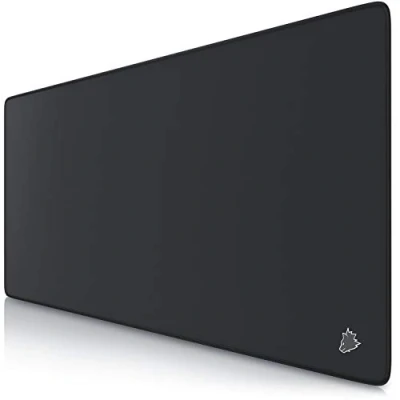 Image of TITANWOLF XXL Speed Gaming Mouse Mat Pad Extra Large 900 x 400 4mm Water Resistant Mousepad with Non Slip Rubber Base Smooth Cloth Surface Black