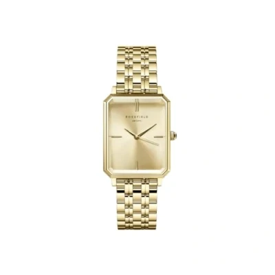 Image of Rosefield Octagon Champagne with Dial and Gold Case 23 x 29 mm OCGSG O65 Stainless Steel, &amp; Champagne, Bracelet