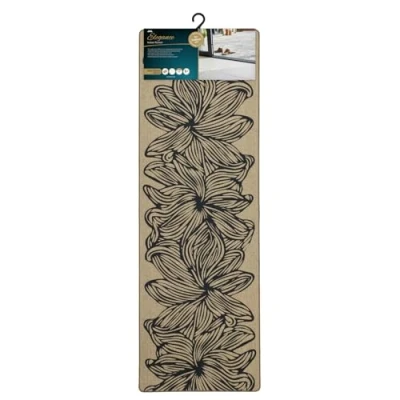 Image of JVL Elegance Machine Washable Entrance Runner Doormat, 50x150cm Flowers