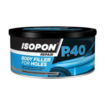 Image of U POL P.40 Body Filler for Holes Tin 600ml UPOP401