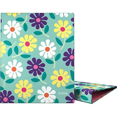 Image of Grafoplás A4 School Binder 4 Mixed Rings 25 mm Elena Corredoira Collection Flowers Soft Touch FSC Certified