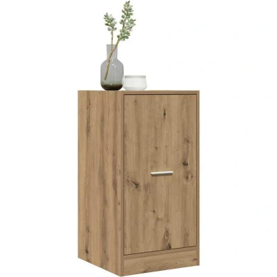Image of vidaXL Apothecary Cabinet Drawer Chest Engineered Wood Artisian Oak, 2 Drawers, Versatile Storage for Home/Office 40 x 41 77.5 cm