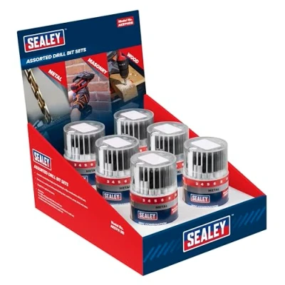 Image of Sealey Drill Bit Sets Combination Display Box of 6