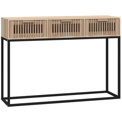 Image of vidaXL Console Table 105x30x75 cm Engineered Wood and Iron