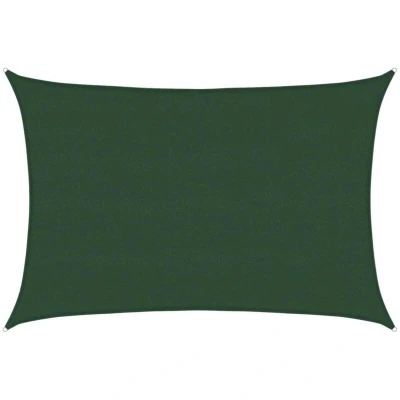 Image of vidaXL Sunshade Sail 160 g/m² Dark Green 5x7 m HDPE