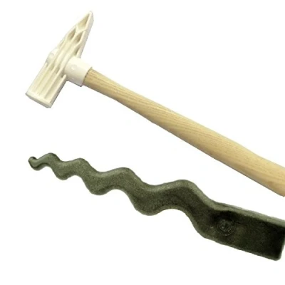 Image of LINIC Jewellers White Nylon Wedge Hammer &amp; Curved Anticlastic Sinusoidal Forming Shaping Stake (J1422) Free UK Postage
