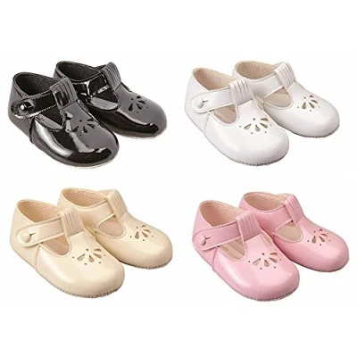Image of Baypods Baby Girls Soft pram Shoes by Early Days 12 18 Months White