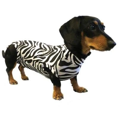 Image of MPS Medical Pet Shirt Dog, Surgery Recovery Suit, Zebra Print, XXXX Small