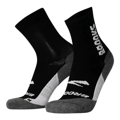 Image of BROOKS 280495039 Ghost Crew Socks Unisex Adult Black/BR Size 30
