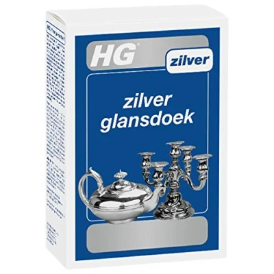 Image of HG Silver Gloss Cloth, Professional Polishing Cloth for Jewelry &amp; Ornaments, Specially Impregnated, Cleans Restores Gently Shine 30 x cm