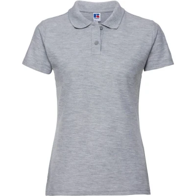 Image of Russell Athletic Womens/Ladies Classic Plain Polycotton Polo Shirt (Light Oxford Grey) Size 8 UK