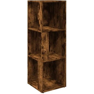 Image of vidaXL Corner Cabinet Smoked Oak 33x33x100 cm Engineered Wood