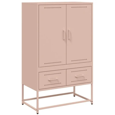 Image of vidaXL Highboard Pink 68x39x111.5 cm Steel