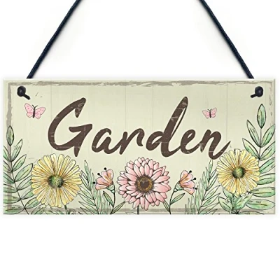 Image of RED OCEAN Garden Sign Door Shed SummerHouse Plaque Home Decor Friendship Nan Mum Gift