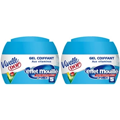 Image of VIVELLE DOP styling gel with vitamins effect wet strength 5 pour homme 150ml set of 2