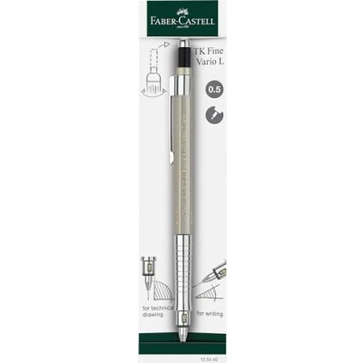 Image of Faber Castell TK Fine Vario L 135540 Mechanical Pencil 0.5 mm Champagne Gold with Soft/Hard Mechanism