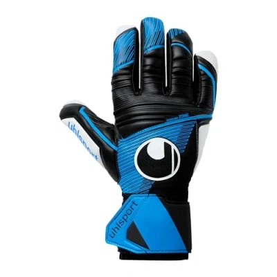 Image of uhlsport Soft HN Comp, Children and adults goalkeeper gloves, noir/bleu fluo/blanc, 8