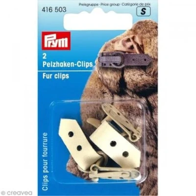 Image of Prym Fur Clips, Metal, Beige, 2 Stück