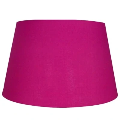 Image of Cotton Drum Lamp Shade Purple Easy Fit ES/BC for Living Rooms, Bedrooms, hallways and Kitchens
