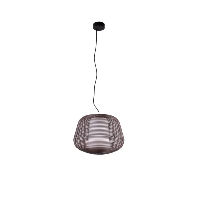 Image of Nara Outdoor Pendant Ceiling Light Rust Brown 1x E27 IP65