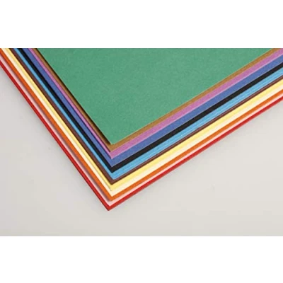 Image of Clairefontaine Ref 960552C Tulipe Grained Coloured Drawing Paper (Pack 50 Sheets) A3 (42 x 29.7cm) 160gsm Assorted Bright Colours Deep Dyed, Pure Cellulose, Acid Free