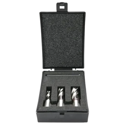 Image of Evolution Power Tools HTCCUTKIT3S Short Series Magnetic Drilling Cutter Kit, (Power Hand Operated) 25 mm, Pack of 3