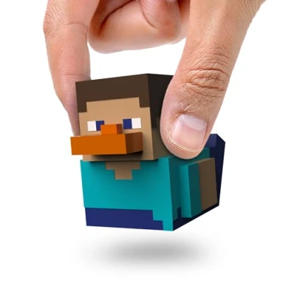Image of TUBBZ Mini Steve Collectible Vinyl Rubber Duck Figure Official Minecraft Merchandise Video Games and Movies